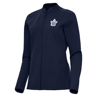 Women's Antigua Navy Toronto Maple Leafs Regard Full-Zip Jacket