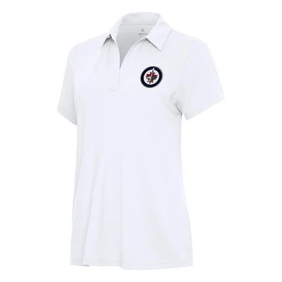 Women's Antigua White Winnipeg Jets Era Polo