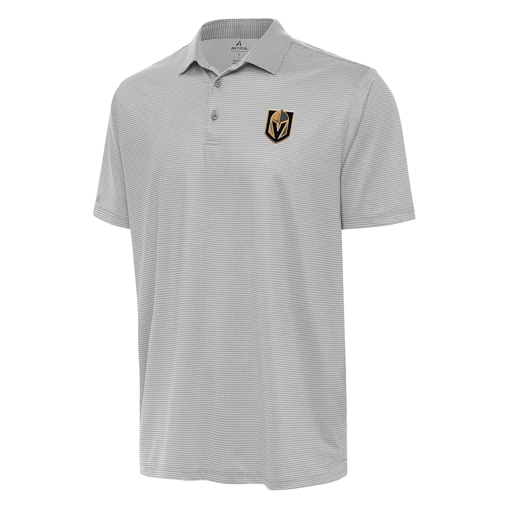 Men's Antigua Gray/White Vegas Golden Knights Rings Polo