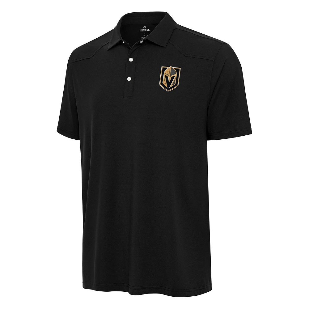 Men's Antigua Black Vegas Golden Knights Western Polo