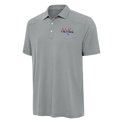 Men's Antigua Gray Washington Capitals Western Polo