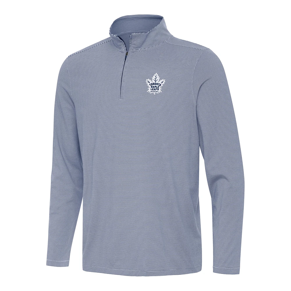 Men's Antigua Navy Toronto Maple Leafs Twine Quarter-Zip Top