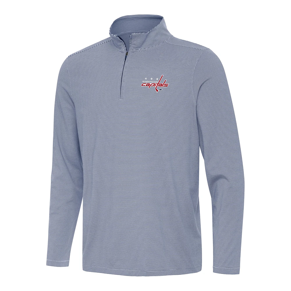 Men's Antigua Navy Washington Capitals Twine Quarter-Zip Top
