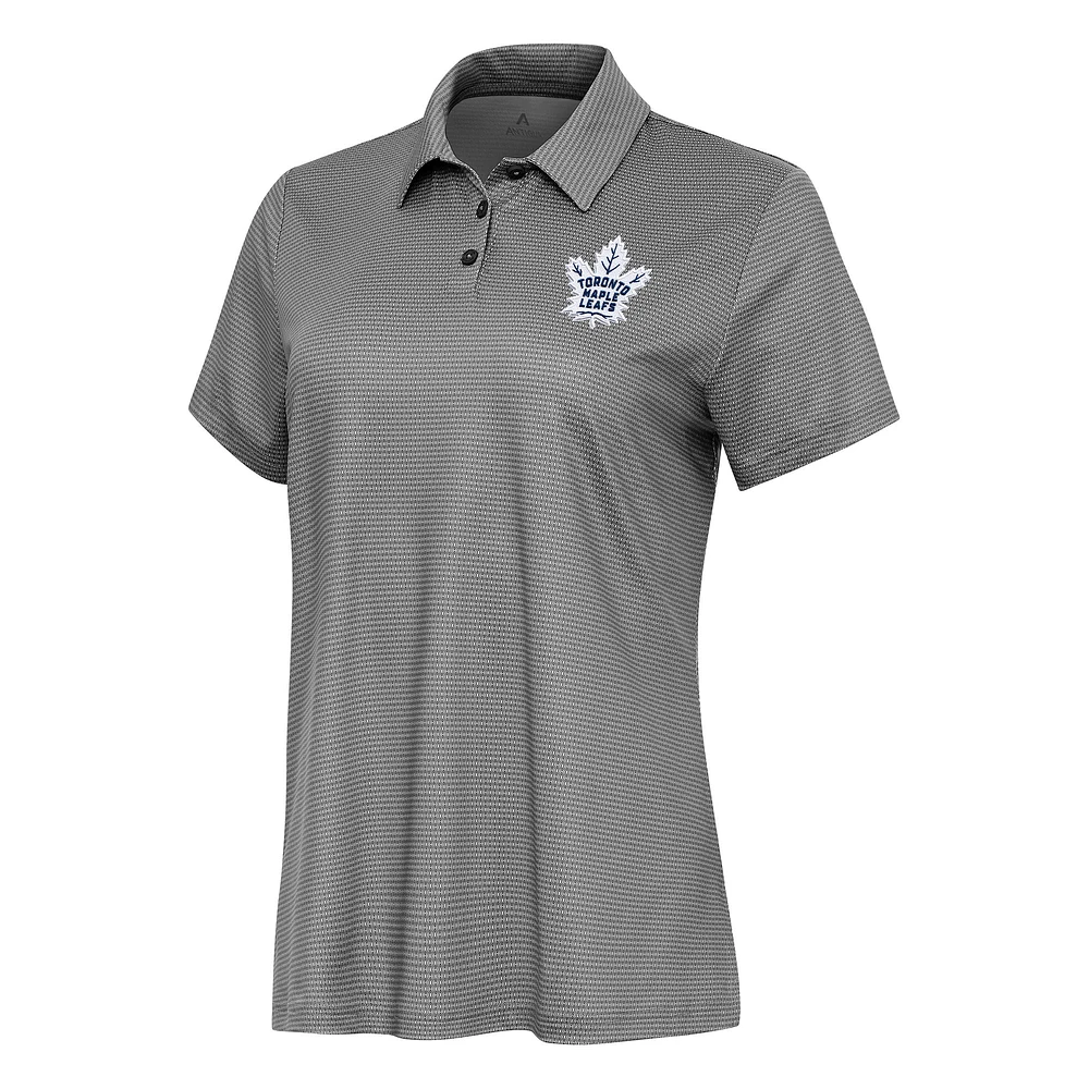 Women's Antigua White Toronto Maple Leafs Rings Polo
