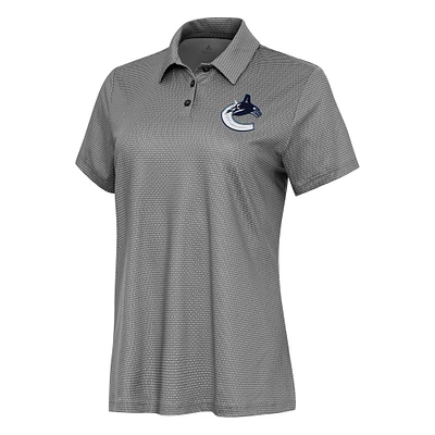 Women's Antigua White Vancouver Canucks Rings Polo