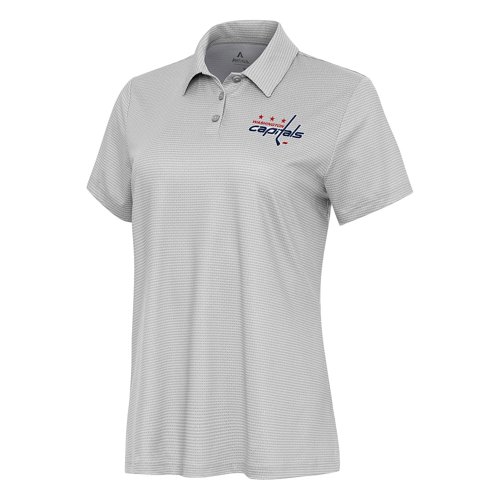Women's Antigua White Washington Capitals Rings Polo