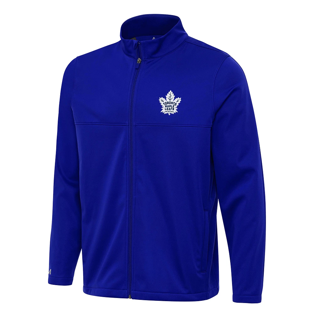 Men's Antigua Blue Toronto Maple Leafs Links 2 Full-Zip Golf Jacket