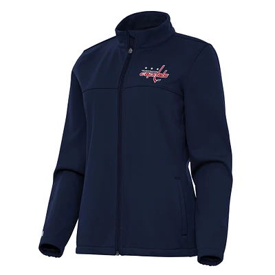 Women's Antigua Navy Washington Capitals Links 2 Full-Zip Golf Jacket