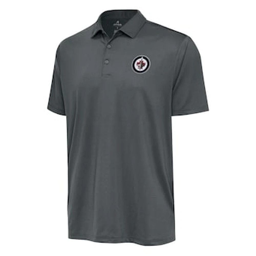 Men's Antigua Pewter Winnipeg Jets Big & Tall Ellipse Polo