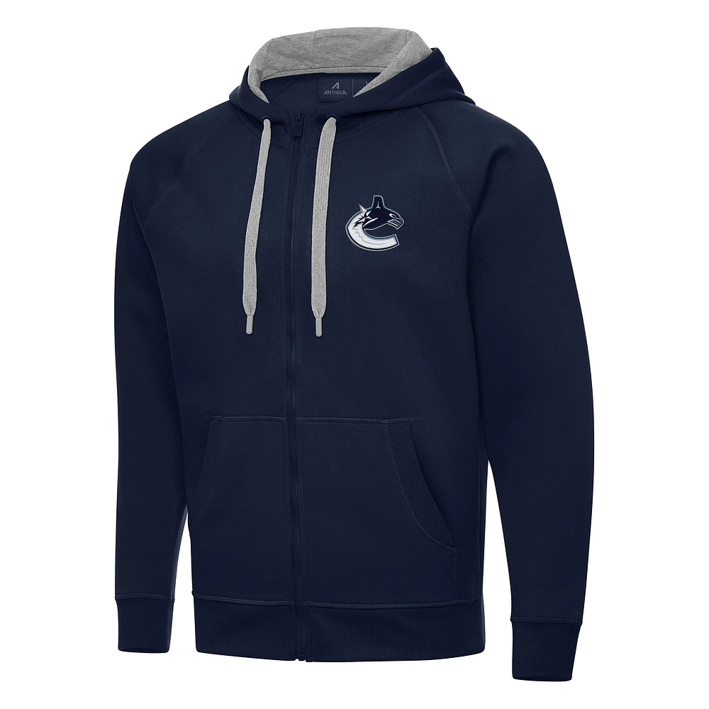 Men's Antigua Navy Vancouver Canucks Big & Tall Victory Full-Zip Hoodie