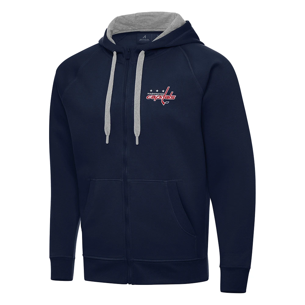 Men's Antigua Navy Washington Capitals Big & Tall Victory Full-Zip Hoodie