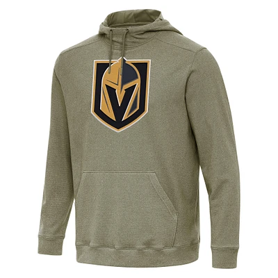 Men's Antigua Olive Vegas Golden Knights Cloud Pullover Hoodie
