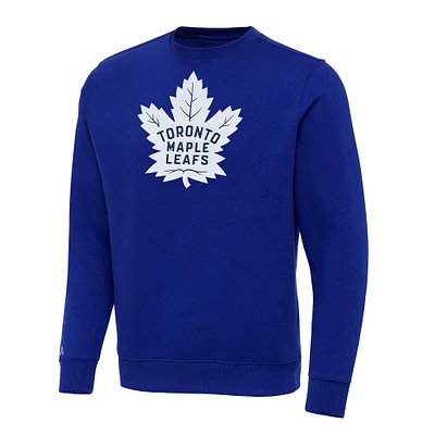 Men's Antigua Royal Toronto Maple Leafs Big & Tall Victory Crewneck Pullover Sweatshirt