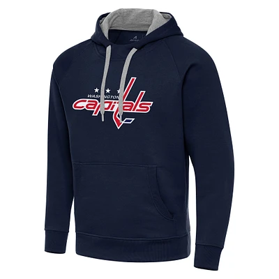 Men's Antigua Navy Washington Capitals Big & Tall Victory Pullover Hoodie