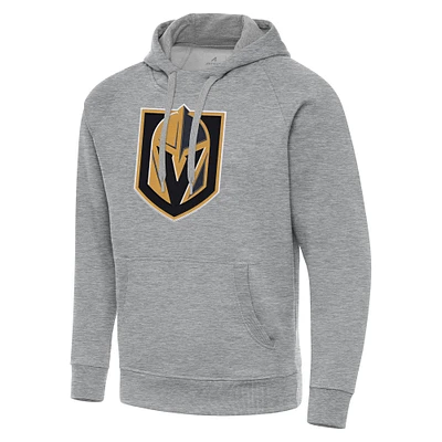 Men's Antigua Heather Gray Vegas Golden Knights Big & Tall Victory Pullover Hoodie