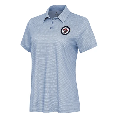 Women's Antigua White Winnipeg Jets Rings Polo