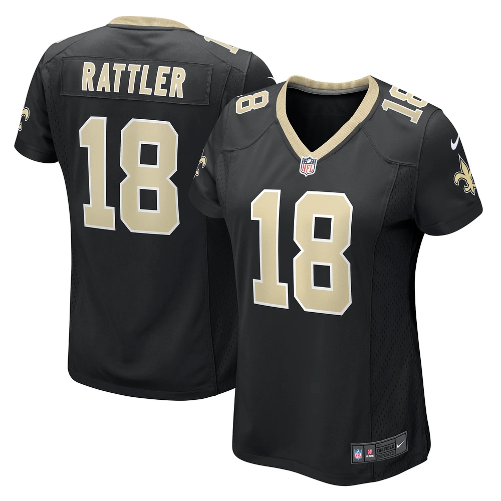 Women's Nike Spencer Rattler Black New Orleans Saints Game Jersey