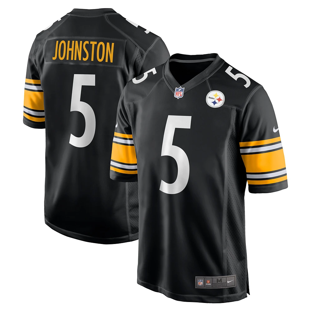 Men's Nike Cameron Johnston Black Pittsburgh Steelers Game Jersey