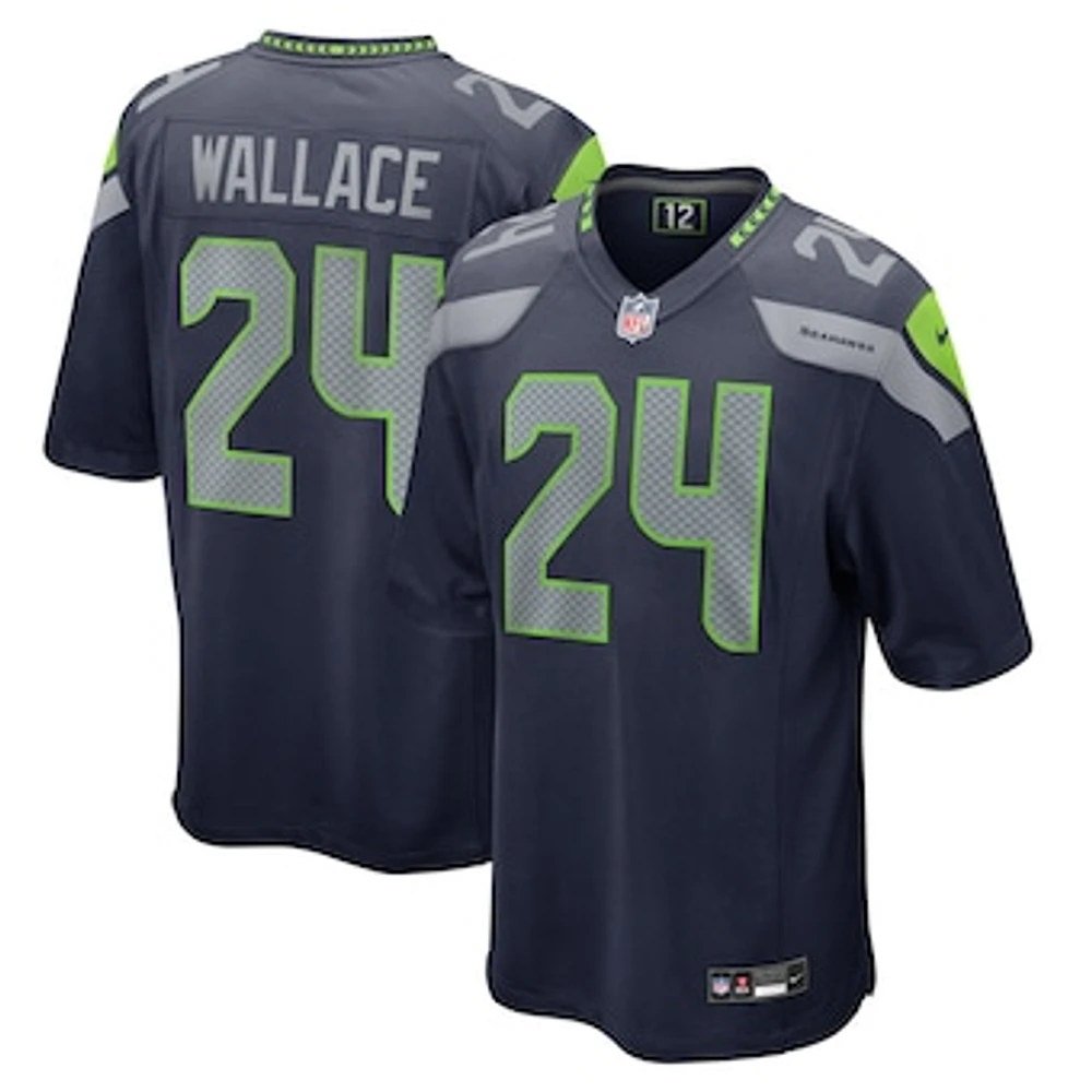 Men's Nike K'Von Wallace College Navy Seattle Seahawks Game Jersey