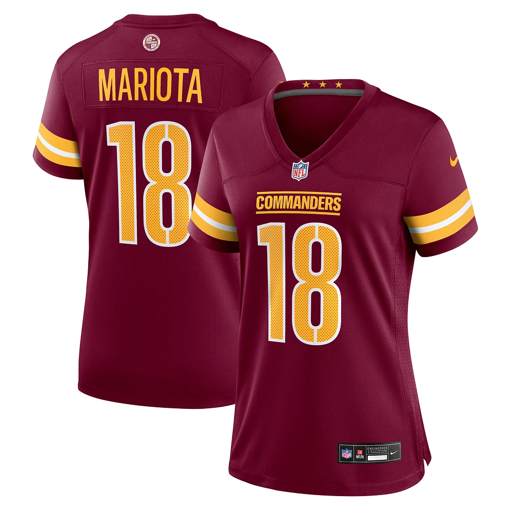 Women's Nike Marcus Mariota Burgundy Washington Commanders Team Game Jersey