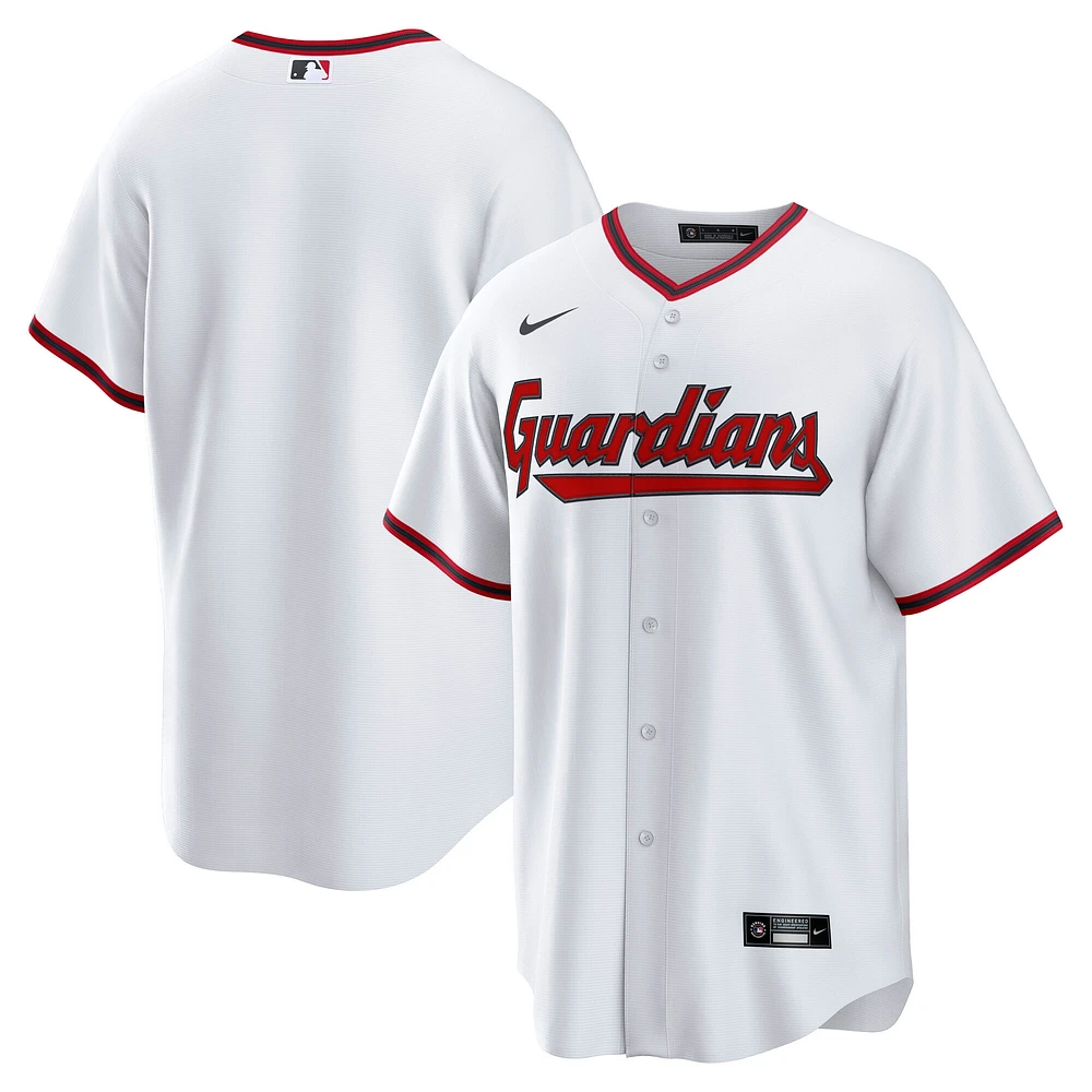 Men's Nike White Cleveland Guardians Home Blank Replica Jersey