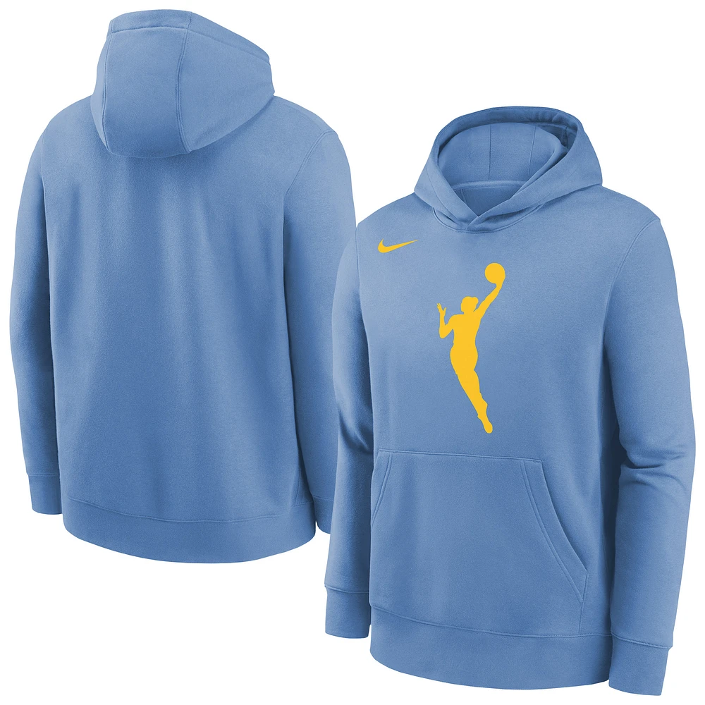 Youth Nike Light Blue WNBA Logo Essential Team Pullover Hoodie