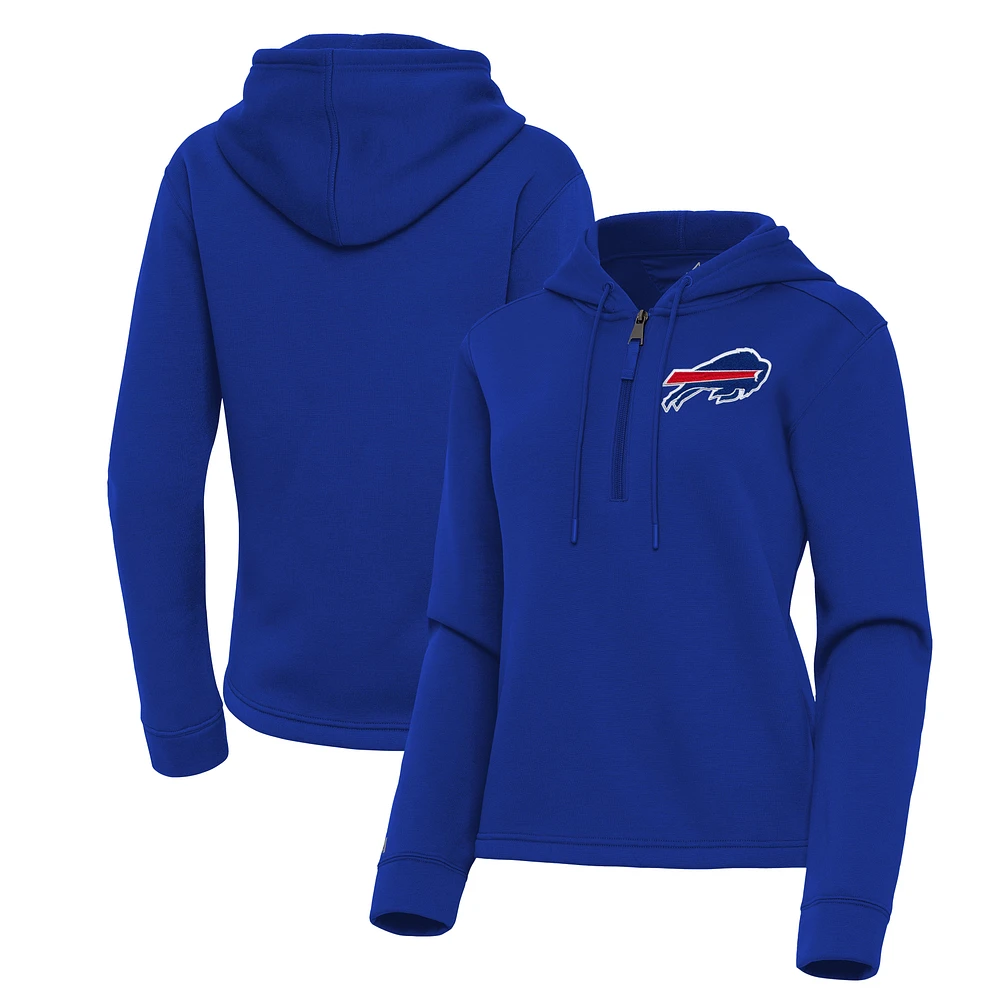 Women's Antigua Royal Buffalo Bills Contemporary Quarter-Zip Hoodie