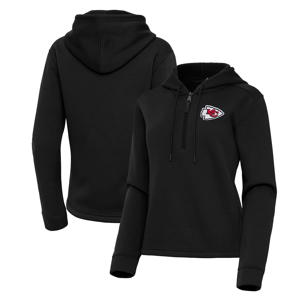 Women's Antigua Kansas City Chiefs Contemporary Quarter-Zip Hoodie
