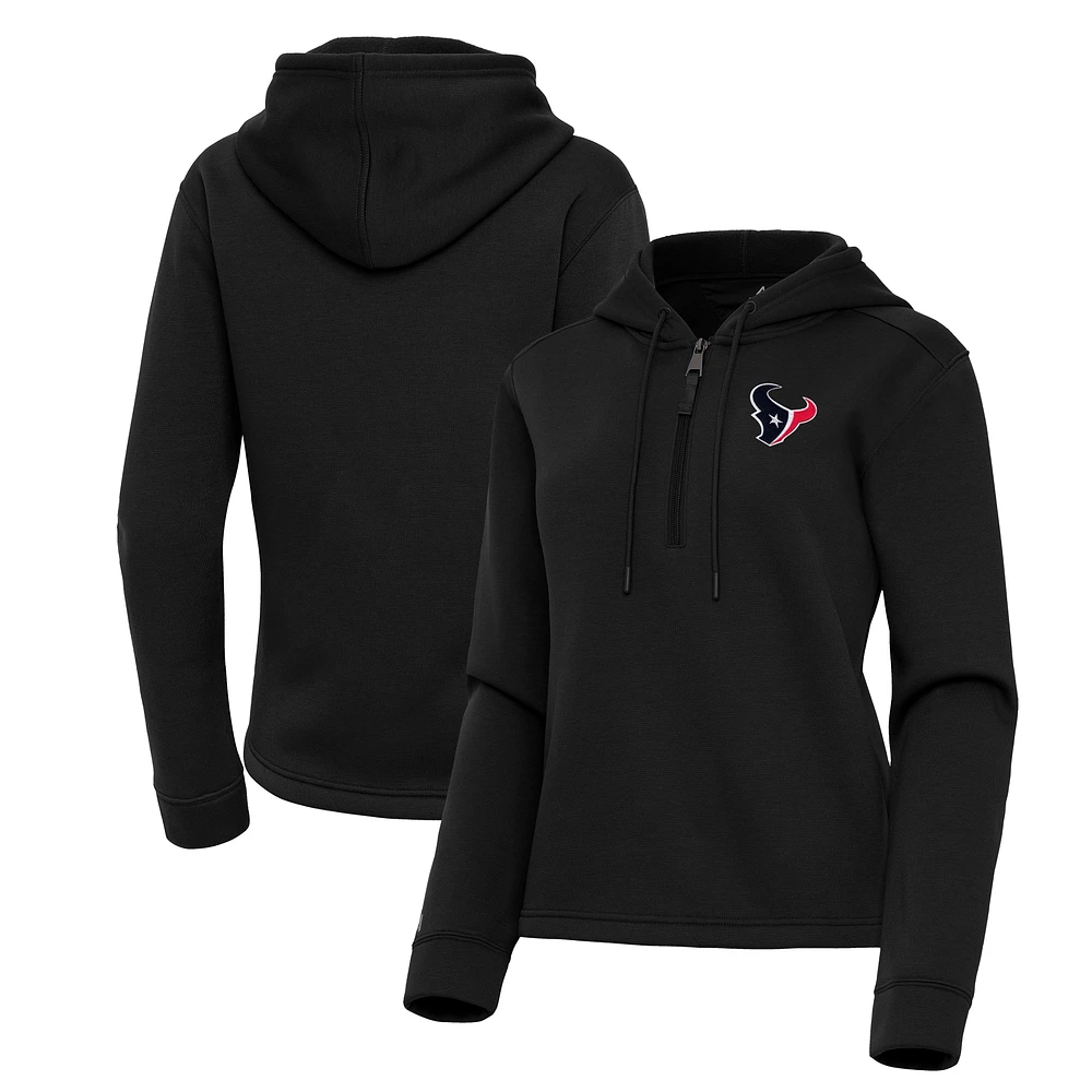 Women's Antigua Houston Texans Contemporary Quarter-Zip Hoodie