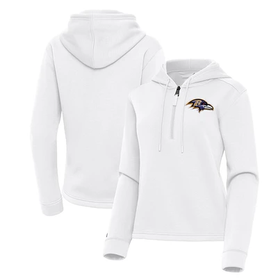 Women's Antigua Baltimore Ravens Contemporary Quarter-Zip Hoodie
