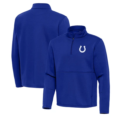 Men's Antigua Royal Indianapolis Colts Twist Quarter-Zip Pullover Jacket