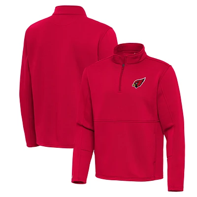 Men's Antigua Red Arizona Cardinals Twist Quarter-Zip Pullover Jacket