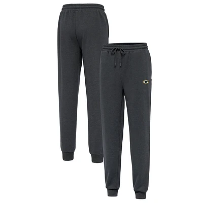 Men's Antigua Heather Charcoal Green Bay Packers Idol Jogger Pants
