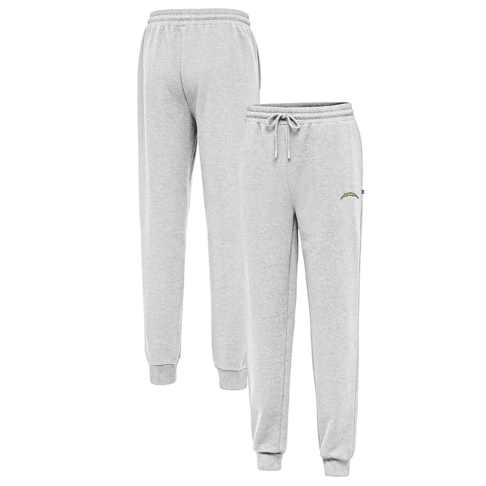 Men's Antigua Heather Gray Los Angeles Chargers Idol Jogger Pants