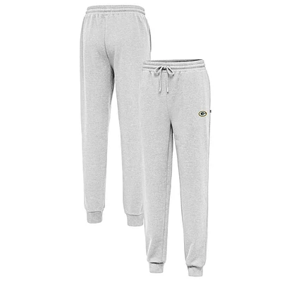 Men's Antigua Heather Gray Green Bay Packers Idol Jogger Pants
