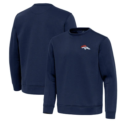 Men's Antigua Navy Denver Broncos Relevant Lightweight Pullover Sweatshirt