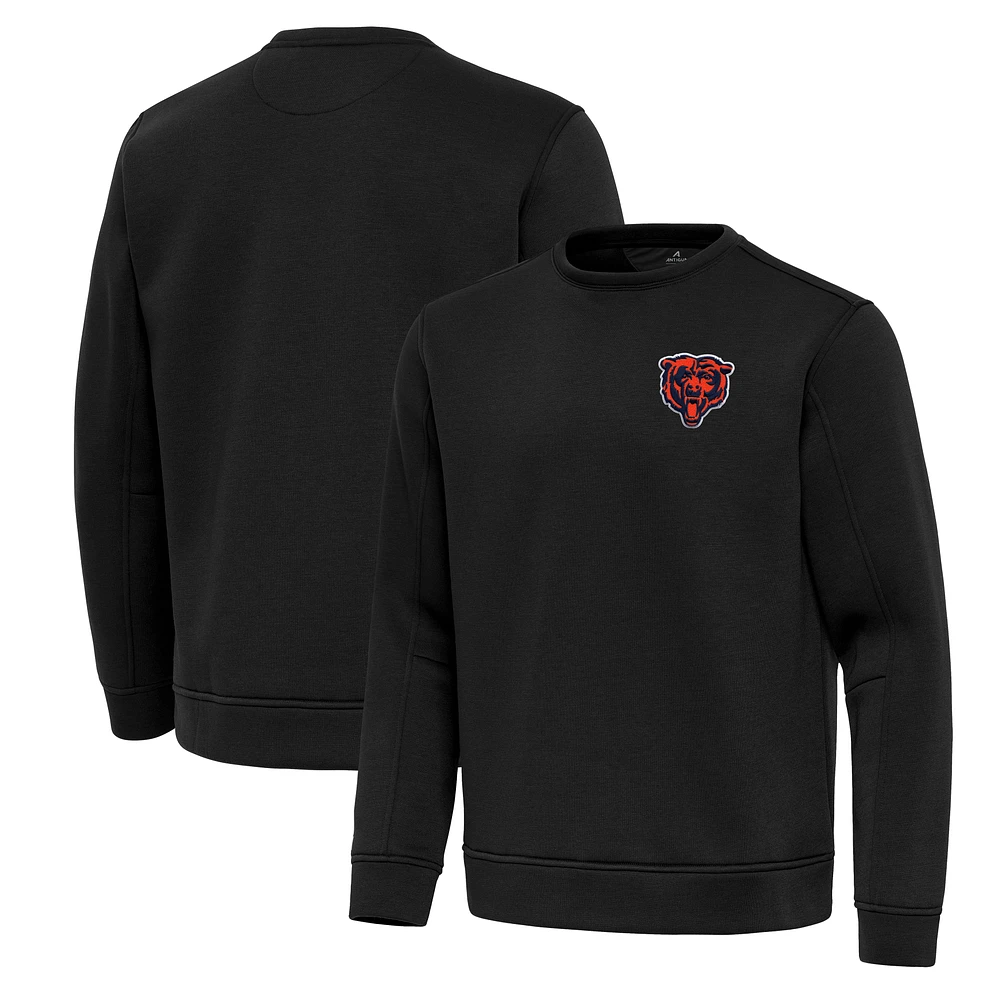 Men's Antigua Black Chicago Bears Relevant Lightweight Pullover Sweatshirt