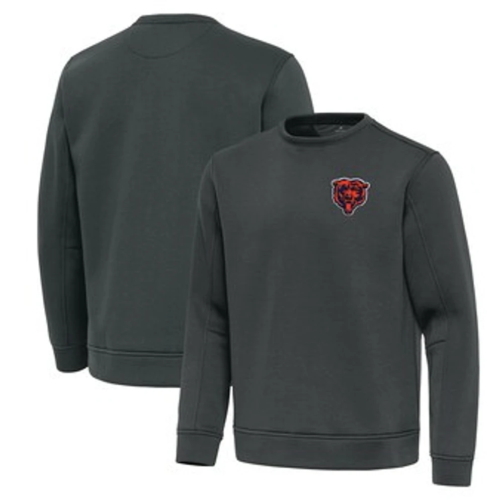 Men's Antigua Pewter Chicago Bears Relevant Lightweight Pullover Sweatshirt