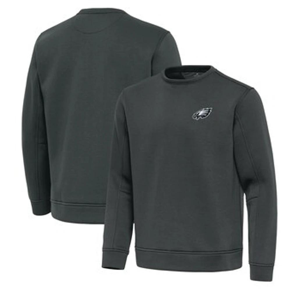 Men's Antigua Pewter Philadelphia Eagles Relevant Lightweight Pullover Sweatshirt
