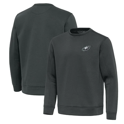 Men's Antigua Pewter Philadelphia Eagles Relevant Lightweight Pullover Sweatshirt