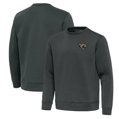 Men's Antigua Pewter Jacksonville Jaguars Relevant Lightweight Pullover Sweatshirt