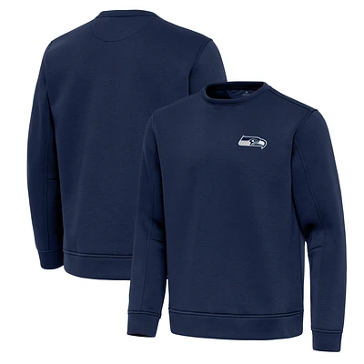 Men's Antigua Navy Seattle Seahawks Relevant Lightweight Pullover Sweatshirt