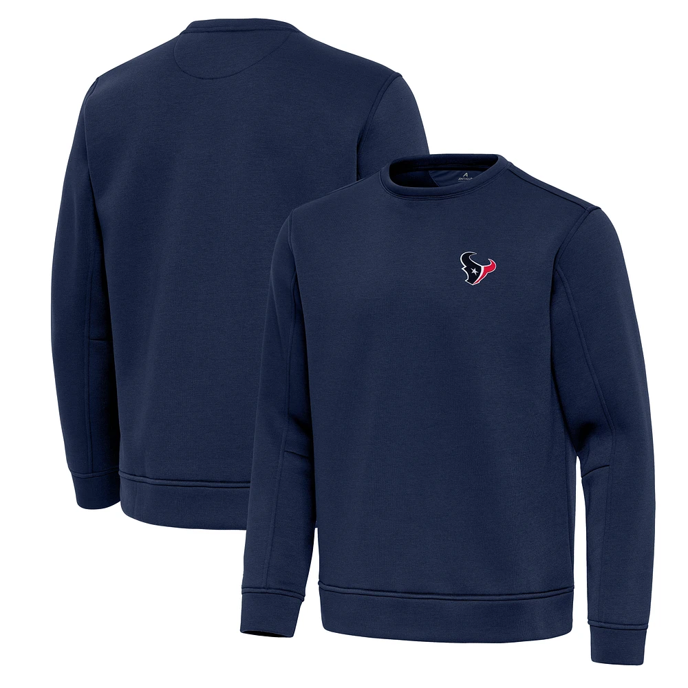 Men's Antigua Navy Houston Texans Relevant Lightweight Pullover Sweatshirt