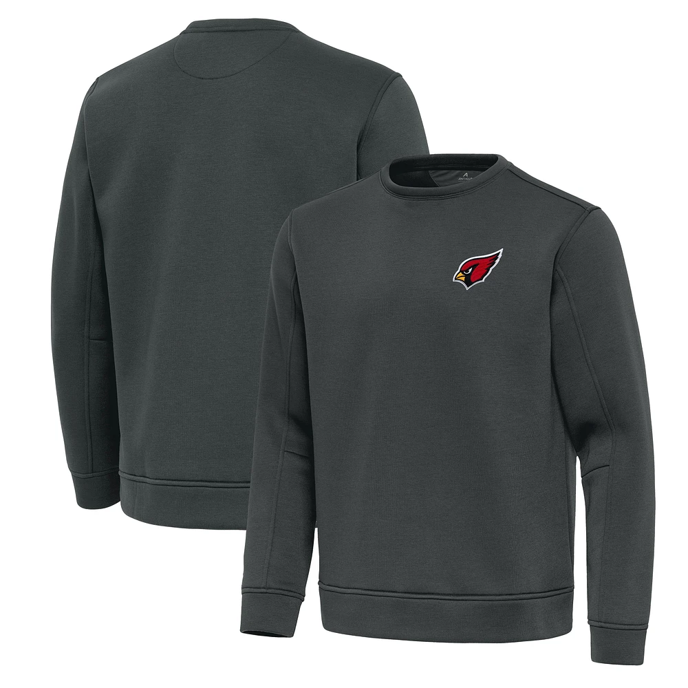 Men's Antigua Pewter Arizona Cardinals Relevant Lightweight Pullover Sweatshirt