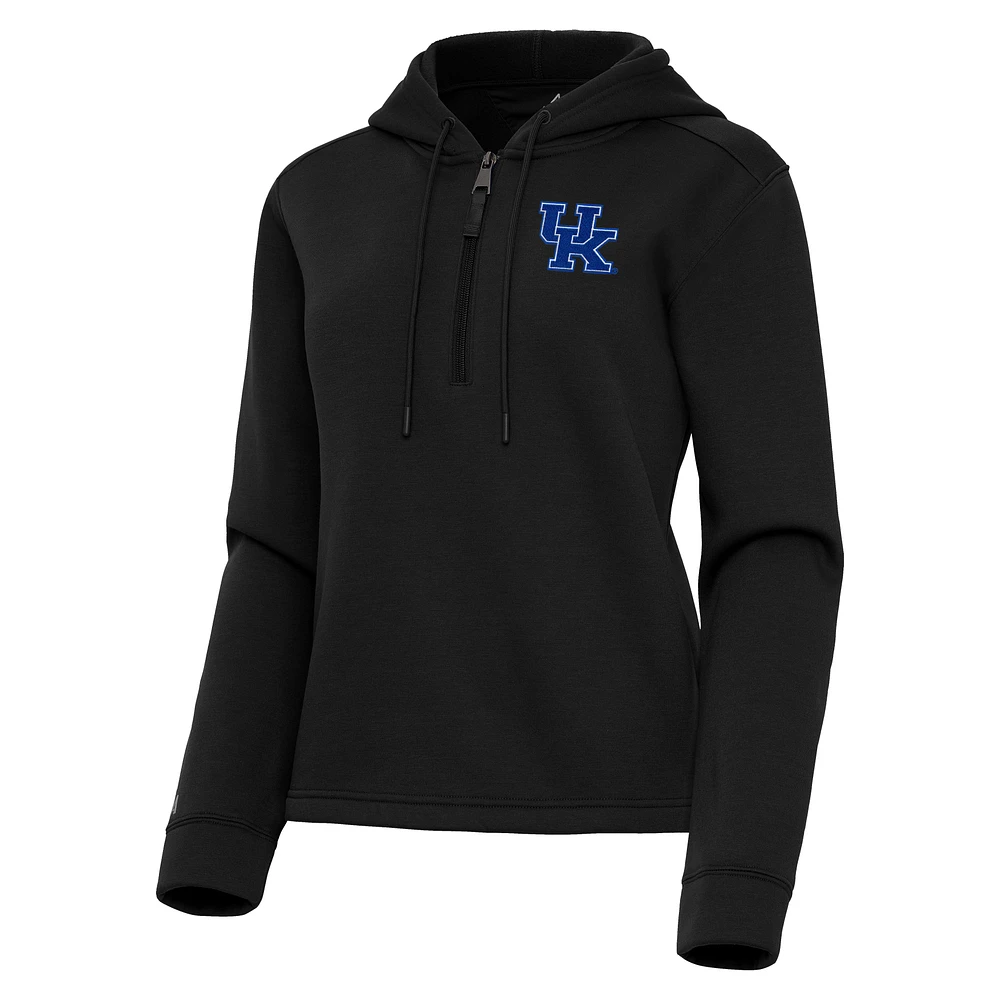 Women's Antigua Kentucky Wildcats Contemporary Quarter-Zip Hoodie