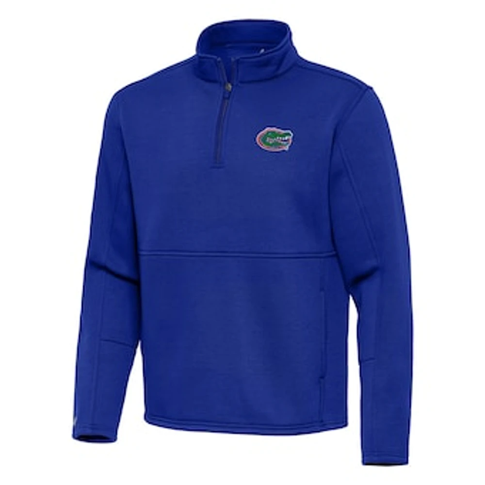 Men's Antigua Royal Florida Gators Twist Quarter-Zip Pullover Jacket
