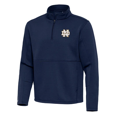 Men's Antigua Navy Notre Dame Fighting Irish Twist Quarter-Zip Pullover Jacket