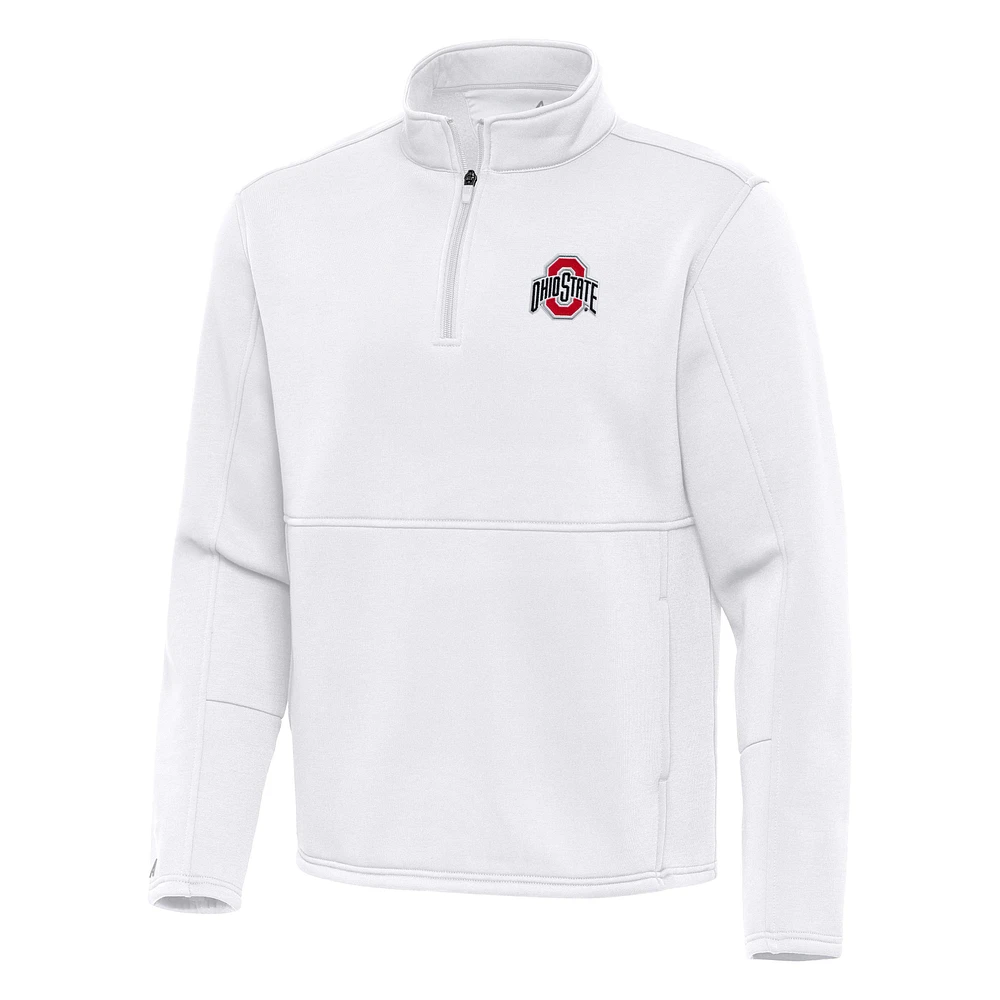 Men's Antigua Ohio State Buckeyes Twist Quarter-Zip Pullover Jacket