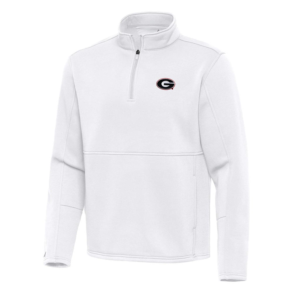 Men's Antigua Georgia Bulldogs Twist Quarter-Zip Pullover Jacket