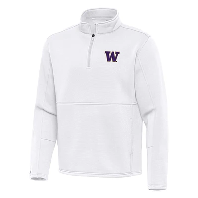 Men's Antigua Washington Huskies Twist Quarter-Zip Pullover Jacket